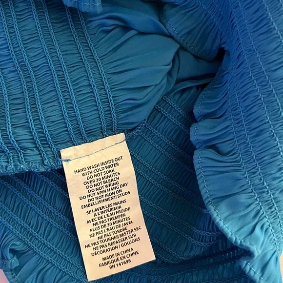 ‼️💥PRICE DROP ☄️NWT RAMY BROOK Blue Women's Top Size XS - Picture 8 of 8